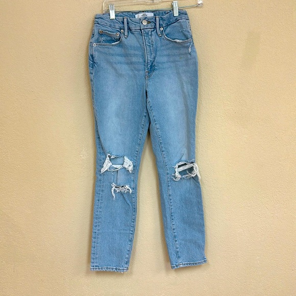 Good American Denim - Good American x Zara NWT Classic Slim High Rise Light Wash Jeans size 4